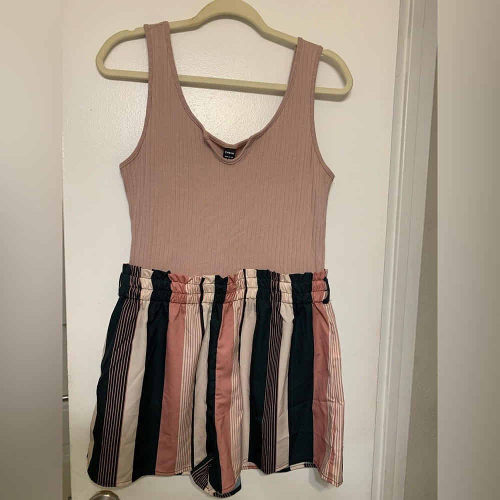SHEIN Dusty Pink Ribbed Tank Top